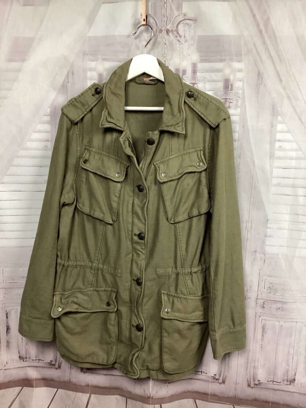Free People Not Your Brothers Surplus Jacket Military Army‎ Cargo L - Picture 12 of 12